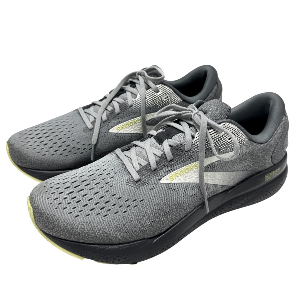 BROOKS Ghost 16 Running Shoes Primer Grey Lime Size 12 Men's